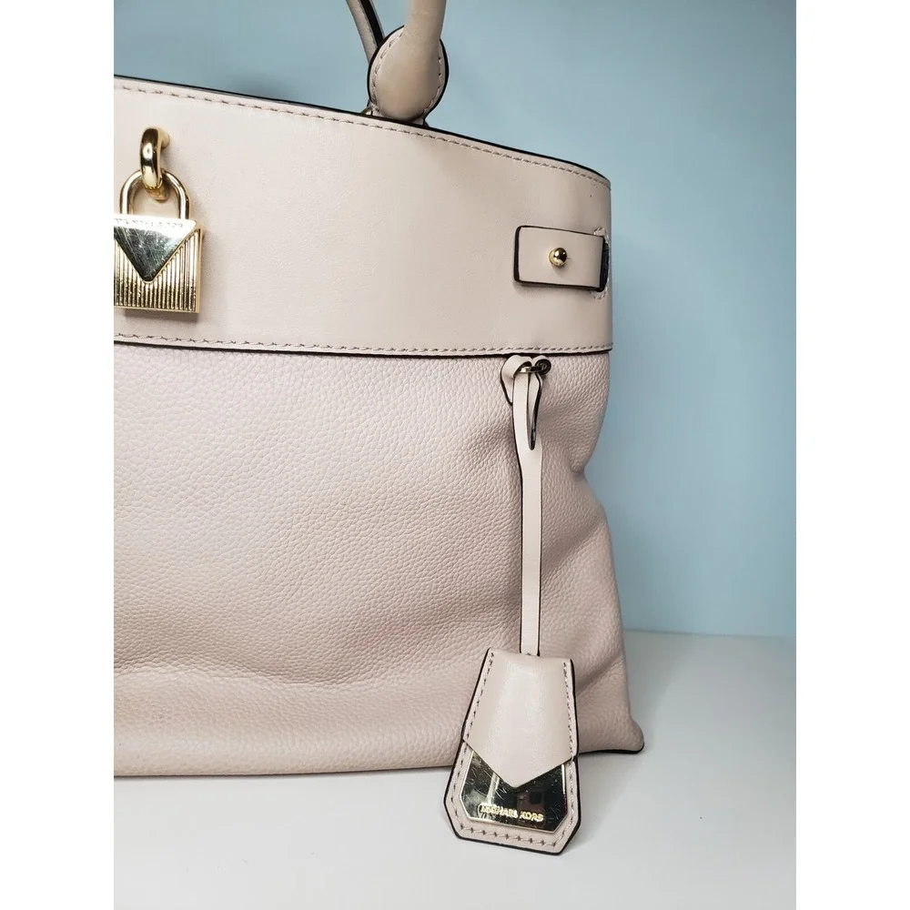 MICHAEL KORS GRAMERCY Pebble Leather Large Handbag‎ Tote Satchel Pink $358